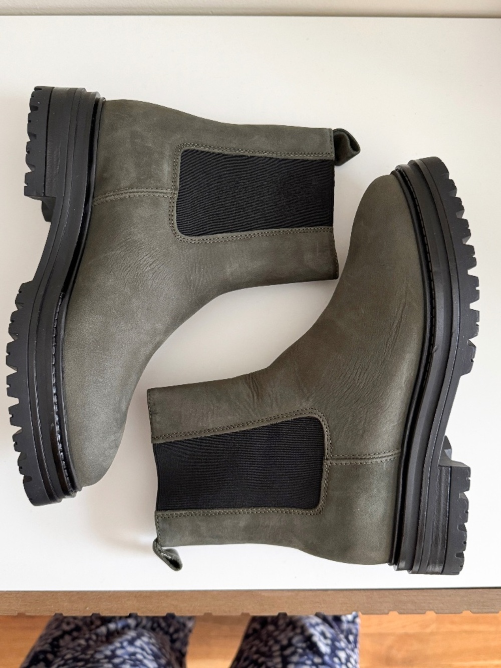 Jenni Kanye Suede Chelsea Brooklyn Lug Boot size 36 women New with defects